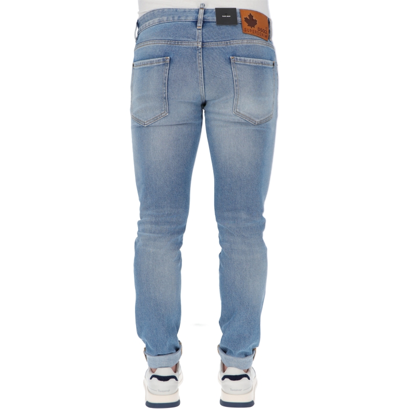 DSQUARED2 LIGHT AND CLEAN WASH SLIM JEANS
