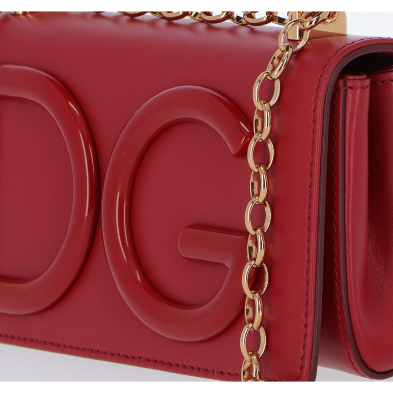 LEATHER PHONE BAG WITH DG GIRLS LOGO