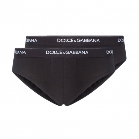 DOLCE & GABBANA BI-PACK MID BRIEFS IN STRECH COTTON - Vanda Boutique