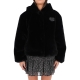 FAUX FUR WITH LOGOED PATCH ON THE BACK