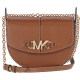 IZZY LEATHER BAG WITH LOGOED FASTENING