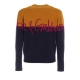 WOOL JACQUARD ROUND-NECK SWEATER WITH LOGO
