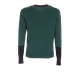 ROUND-NECK WOOL SWEATER WITH EMBROIDERED LOGO