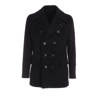 DOUBLE-BREASTED SHORT WOOL COAT