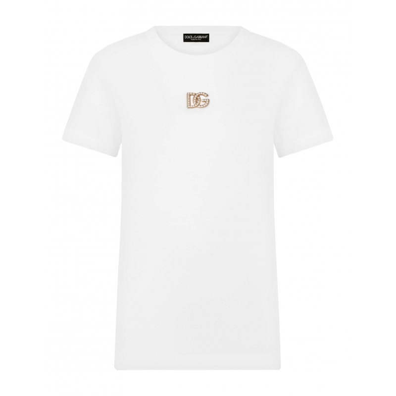 JERSEY T-SHIRT WITH CRYSTAL DG EMBELLISHMENT