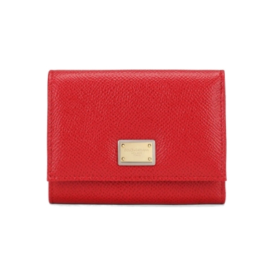 DAUPHINE CALFSKIN CONTINENTAL WALLET WITH PLATE DETAIL