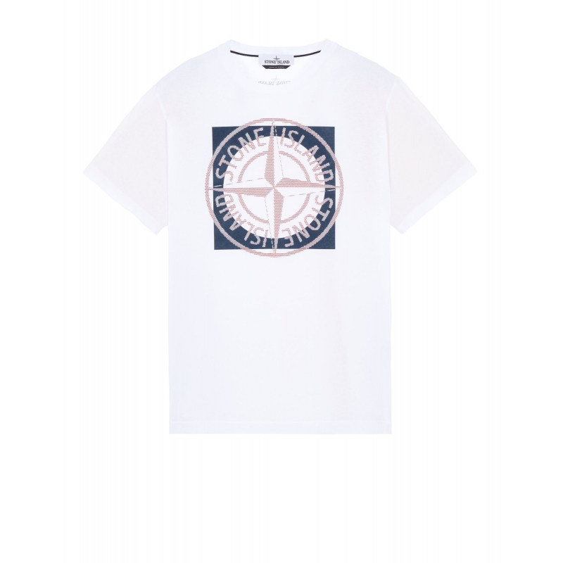 COTTON JERSEY 'TRICROMIA TWO' PRINT_GARMENT DYED T-SHIRT