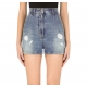 DENIM SHORTS WITH RIPPED DETAILS