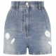 DENIM SHORTS WITH RIPPED DETAILS