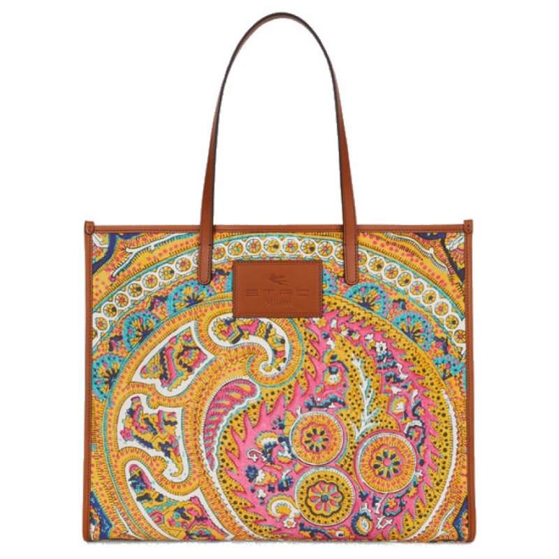SHOPPING BAG IN COTONE PAISLEY