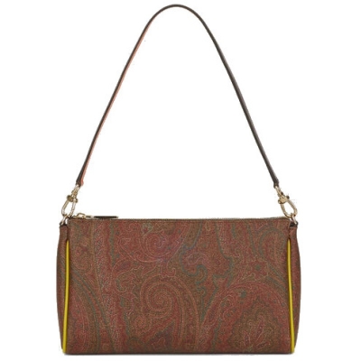 PAISLEY PRINTED SHOULDER BAG WITH MULTICOLORS INSERTS
