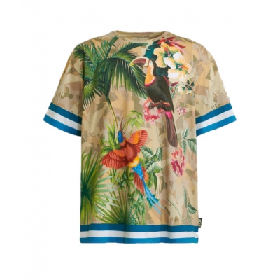 T-SHIRT CON STAMPA TROPICALE