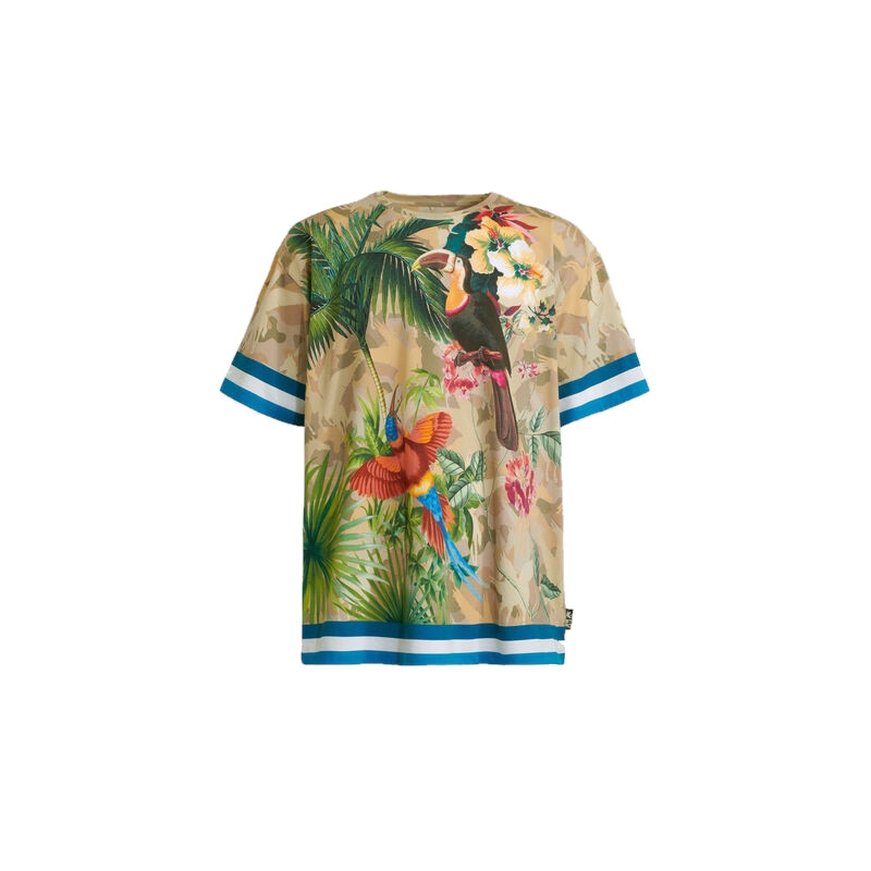 T-SHIRT WITH TROPICAL PRINT