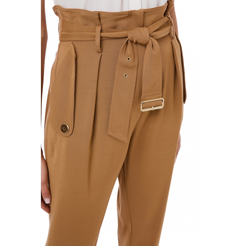 WIDE FIT TROUSERS WITH BELT