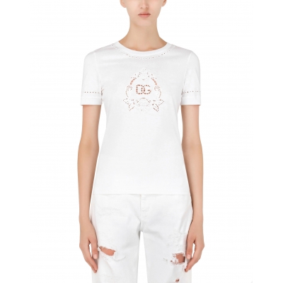 DG CUT OUT EMBROIDERY T-SHIRT