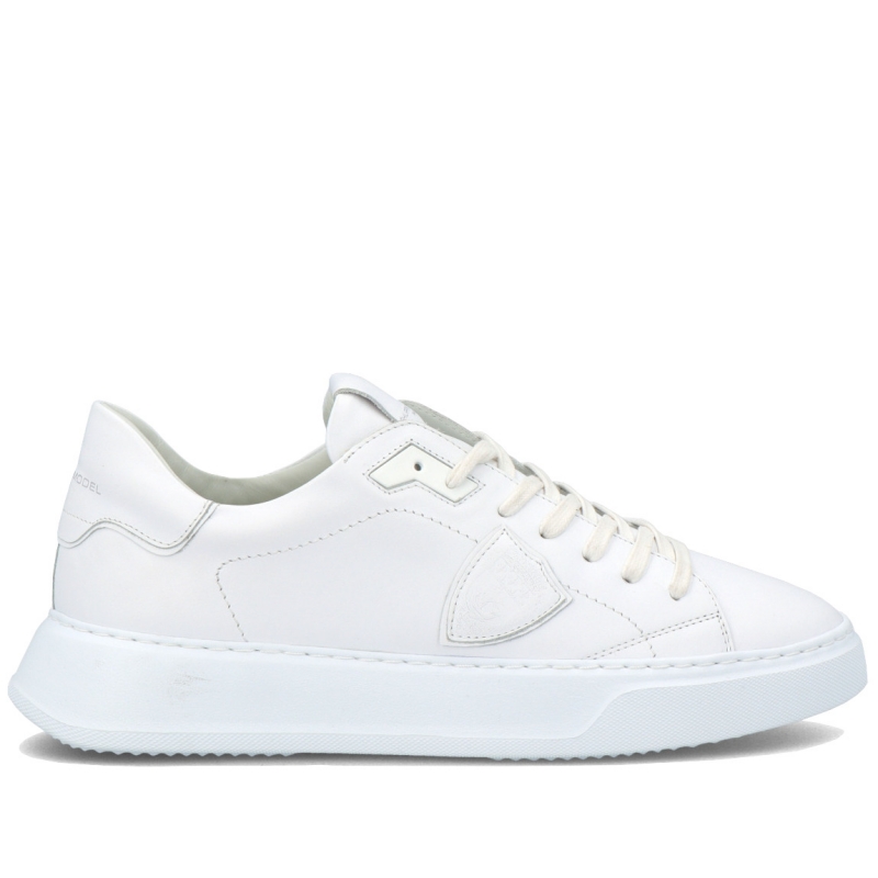 WHITE LEATHER TEMPLE SNEAKERS