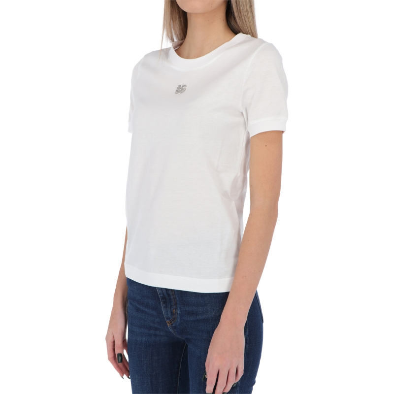 COTTON SHORT SLEEVES T-SHIRT WITH DG CRYSTAL LOGO
