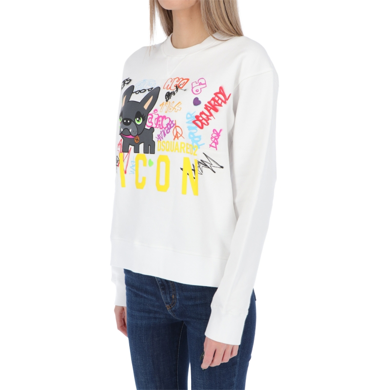 OVERSIZED SWEATER WITH ICON PRINT