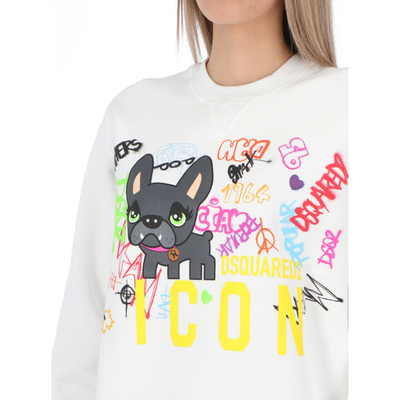 OVERSIZED SWEATER WITH ICON PRINT