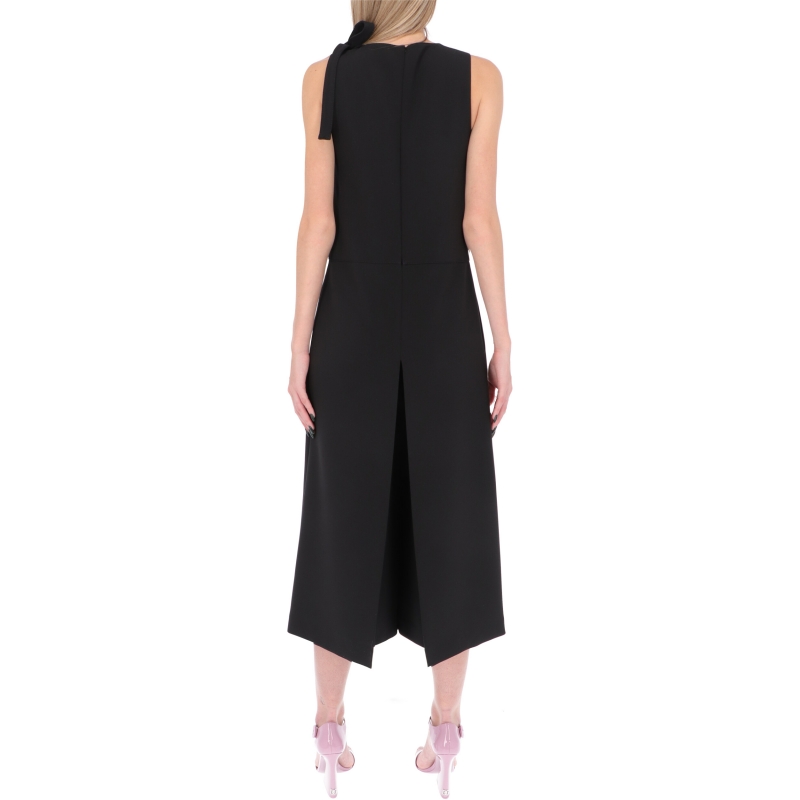JUMPSUIT WITH V NECK AND DECORATIVE RIBBON