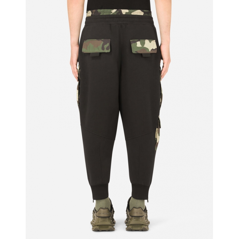JOGGING PANTS WITH CAMOUFLAGE-PRINT DETAILS