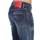 JEANS DARK RIPPED RED & BLUE SPOTS WASH COLL GUY