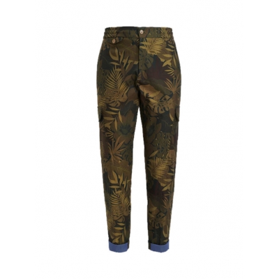 CARGO TROUSERS WITH JUNGLE PRINT