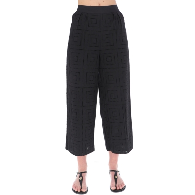 EMBROIDED COTTON PANTS