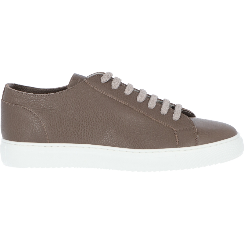DOUCAL'S TUMBLED CALFSKIN LEATHER SNEAKERS
