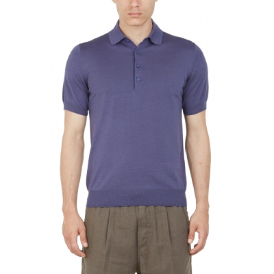 POLO SHIRT IN SILK AND COTTON KNIT