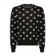 WOOL AND SILK JACQUARD ROUND-NECK SWEATER WITH DG LOGO
