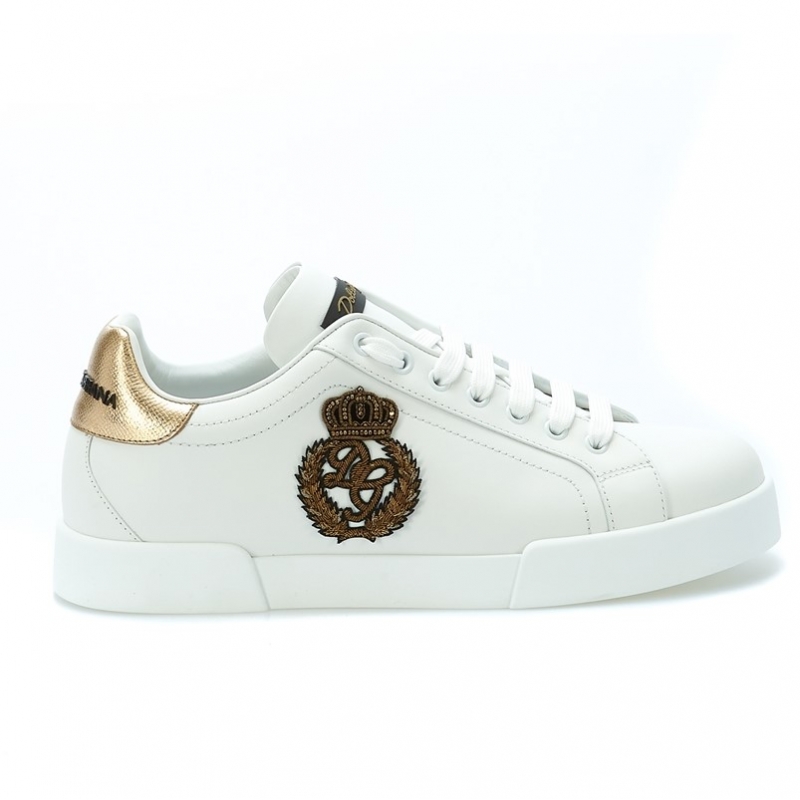 CALFSKIN PORTOFINO SNEAKERS WITH CROWN PATCH