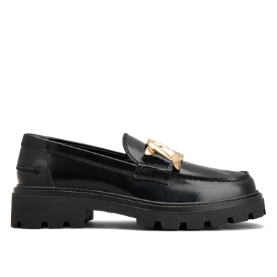 LEATHER LOAFERS WITH BUCKLE