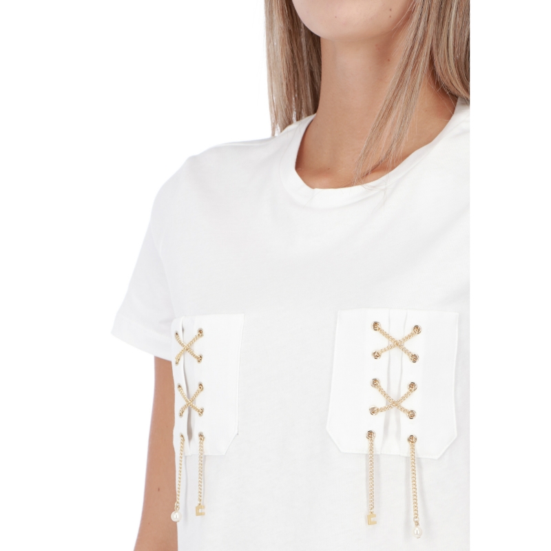 T-SHIRT WITH CHAINS AND CHARMS