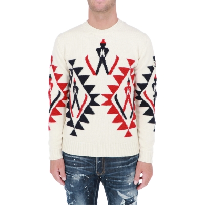 WOOL SWEATER WITH JACQUARD GRAPHICS