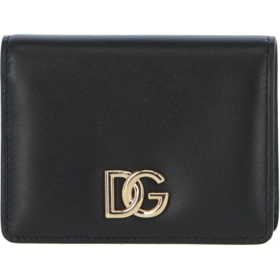 LEATHER WALLET WITH LOGO HARDWARE