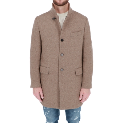 UNLINED COAT WITH STANDING COLLAR