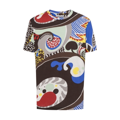 JERSEY PSYCHEDELIC PRINT T-SHIRT