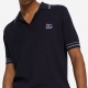 Mesh-stitch cotton polo-shirt with DG embroidery