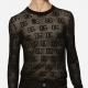Round-neck lace jacquard sweater with DG Monogram