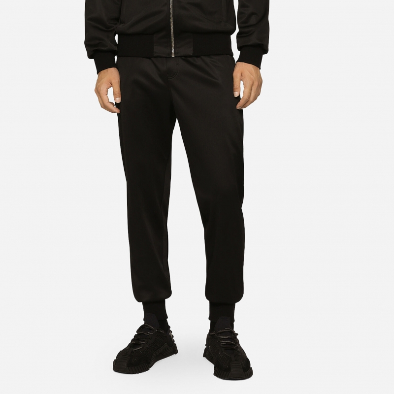 Technical jersey jogging pants with tag