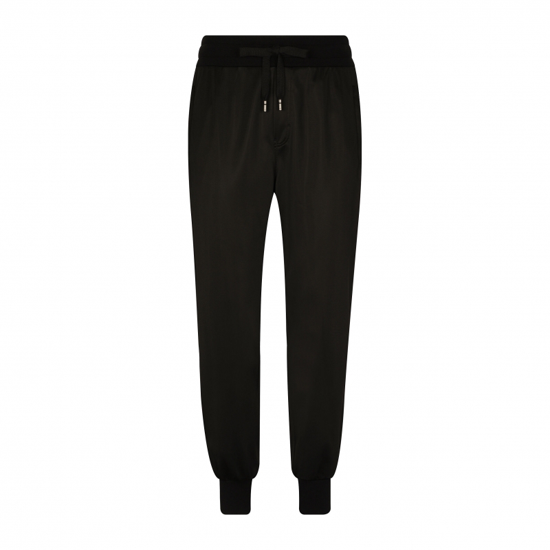 Technical jersey jogging pants with tag