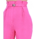 FLOWING MOIRÉ SAFETY BELT TROUSERS