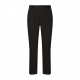 Stretch cotton pants with branded tag