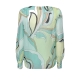 VOILE BLOUSE WITH FLOWER-BUD PRINT