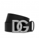 Cintura in cuoio con logo DG