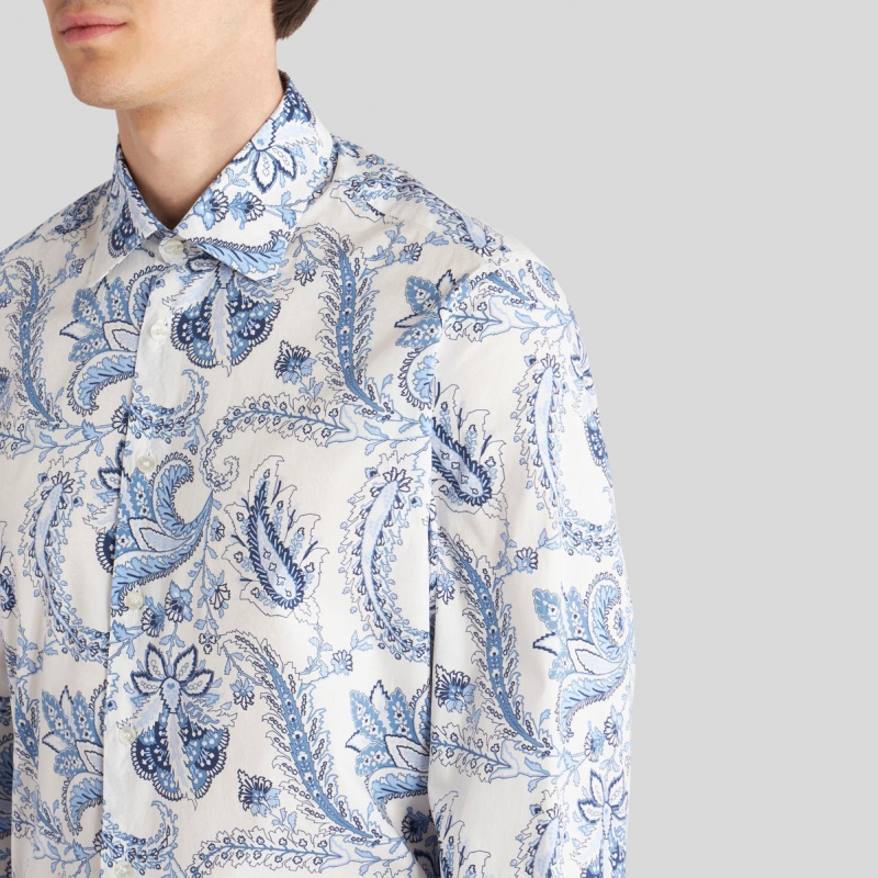 SHIRT WITH FLORAL PAISLEY PRINT