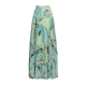 PLEATED SKIRT WITH FLOWER-BUD PRINT