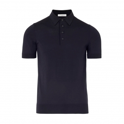 POLO SHIRT IN EXTRAFINE COTTON SILK KNIT