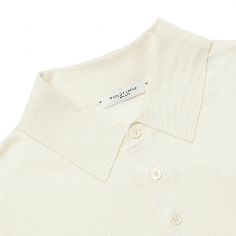 POLO SHIRT IN EXTRAFINE COTTON SILK KNIT